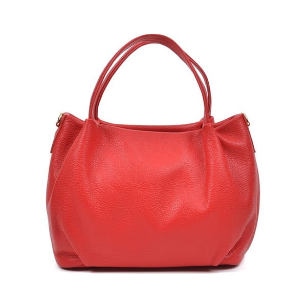 Crvena kožna torbica Anna Luchini Lonya