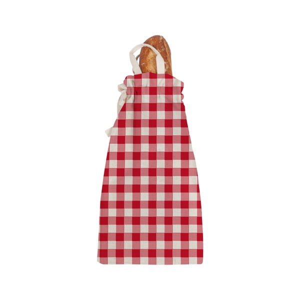 Platnena torba za kruh Really Nice Things Linen Bread Bag Red Vichy