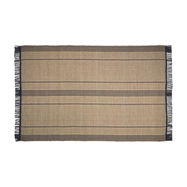 Crni/u prirodnoj boji obostrani tepih od morske trave 200x300 cm Brunilda – Kave Home