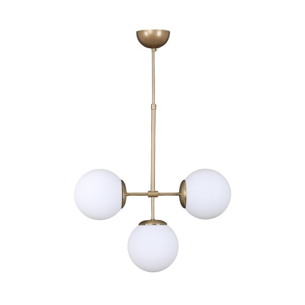 Bijela/u zlatnoj boji viseća svjetiljka sa staklenim sjenilom ø 15 cm Seagull – Squid Lighting