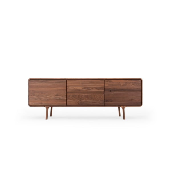 Smeđa TV komoda od punog oraha 180x65x45 cm Fawn – Gazzda