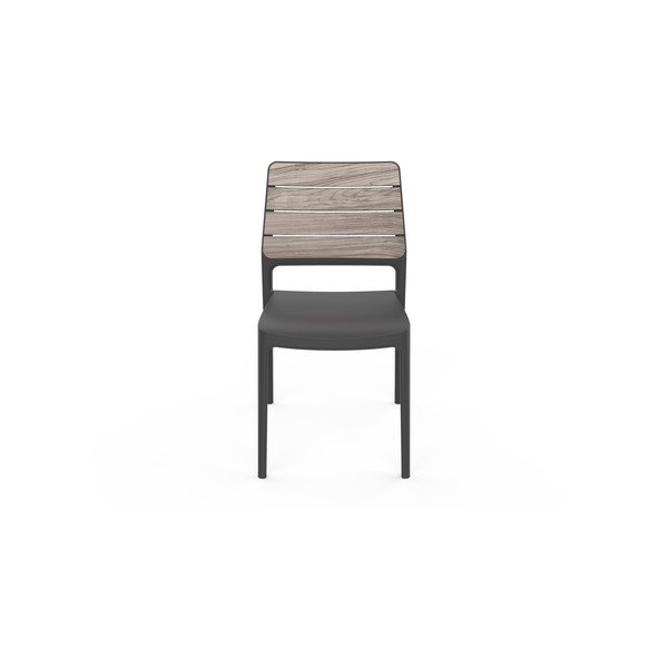 Tamno siva/smeđa plastična vrtna stolica Deco Porto – Keter-image-1