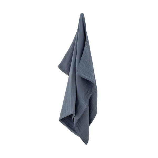 Tamnoplava pamučna deka za bebe 100x80 cm Muslin - Bloomingville Mini-image-3