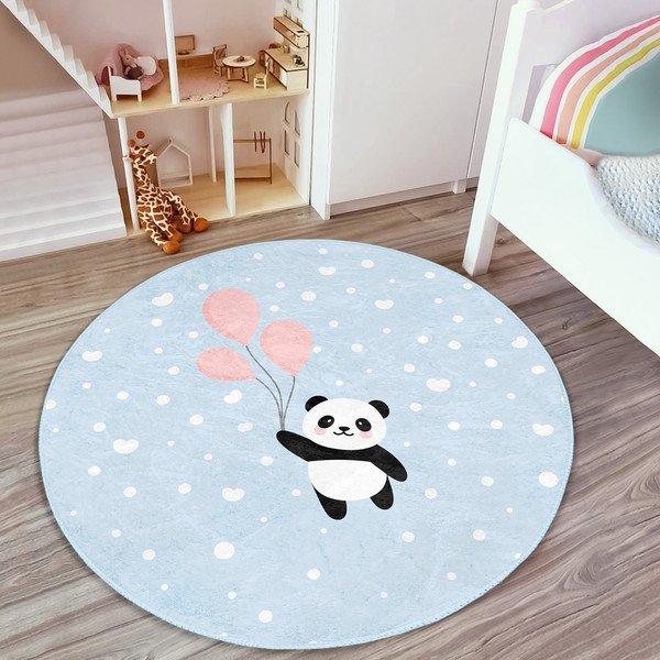 Svijetlo plavi dječji tepih ø 80 cm Comfort – Mila Home-image-3