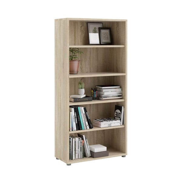 Modularna biblioteka u dekoru hrasta u prirodnoj boji 89x189 cm Prima – Tvilum-image-4