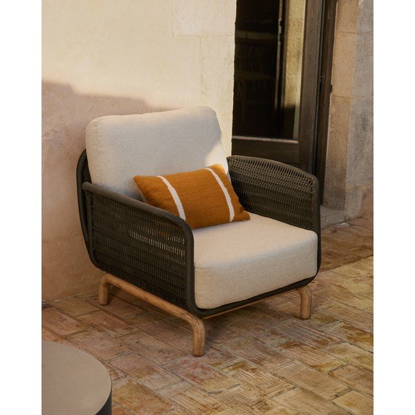 Bež podstavljena vrtna fotelja Alipa – Kave Home-image-1