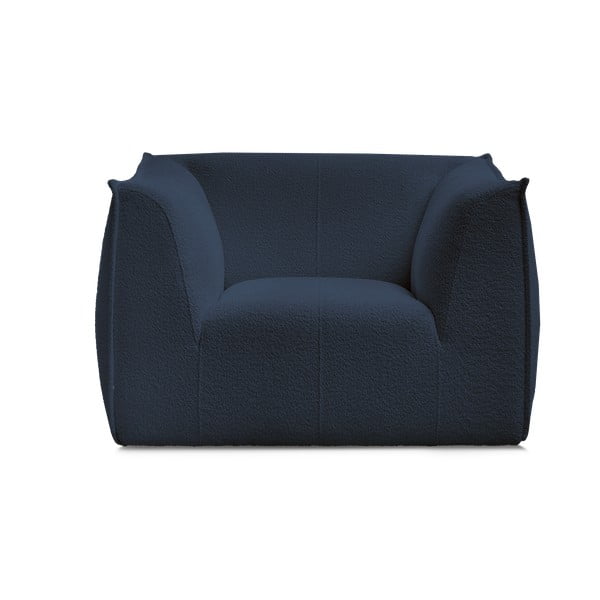 Tamno plava fotelja od bouclé tkanine Giorgia – Bobochic Paris-image-3