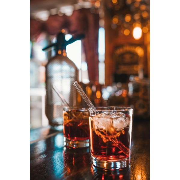 Set s 6 staklenih slamki Vialli Design, dužina 15 cm-image-3