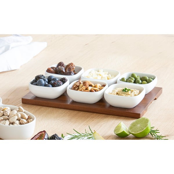 Bijeli porculanski set za serviranje 6 kom Essentials – Ladelle-image-1