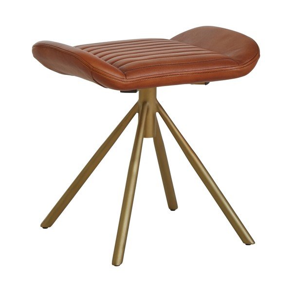 Smeđi kožni tabure Buffalo – Premier Housewares