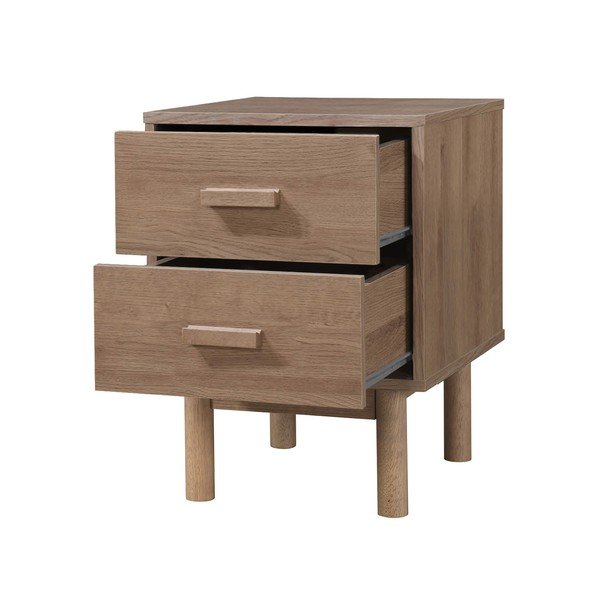 Noćni ormarić u dekoru hrasta u prirodnoj boji Melanie – Støraa-image-3