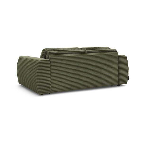 Zelena sofa za spavanje/sklopiva od samta 220 cm Hugo – Bobochic Paris-image-4
