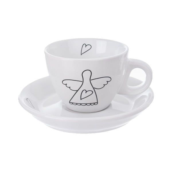 Crno-bijele keramičke šalice u setu od 2 kom 90 ml - Orion-image-1