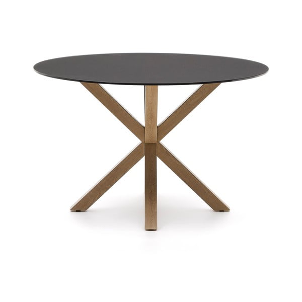 Okrugao blagovaonski stol sa staklenom pločom stola ø 120 cm Argo – Kave Home-image-2