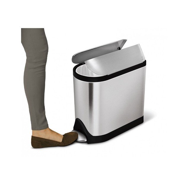 Srebrna mat košara za pedale simplehuman Butterfly, 10 l-image-1