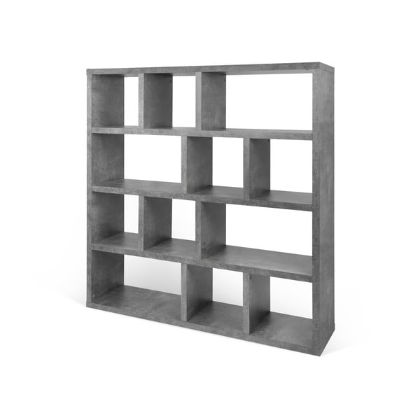 Siva biblioteka u betonskom dekoru 150x159 cm Berlin – TemaHome-image-2