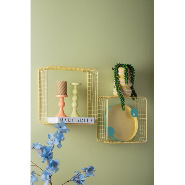 Svijetlo žute željezne police u setu 2 kom 35 cm Reja – PT LIVING-image-3