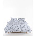 Bijela/siva posteljina za krevet za jednu osobu od renforce pamuka 140x200 cm White Floral – Mila Home Luxury