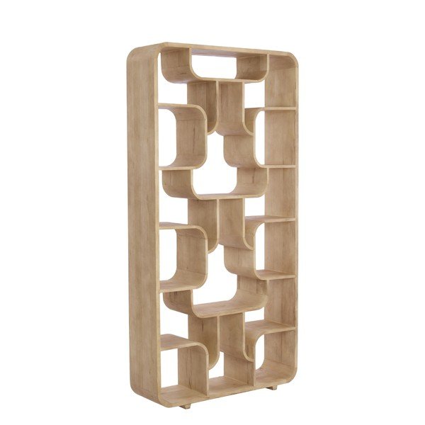 Regal od masivnog manga u svijetloj prirodnoj boji 100x200x30 cm Labare – Light & Living