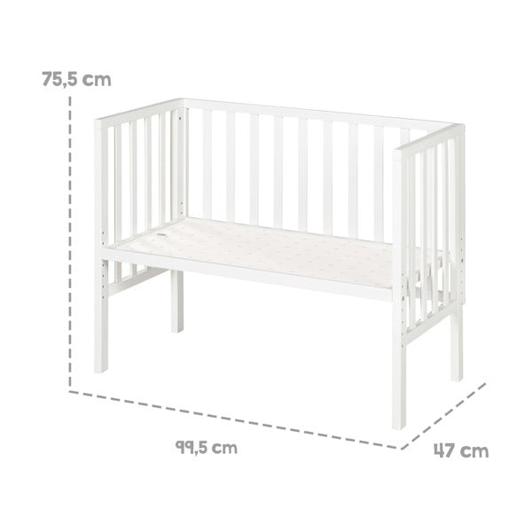 Bijeli dječji krevet 90x45 cm – Roba-image-4