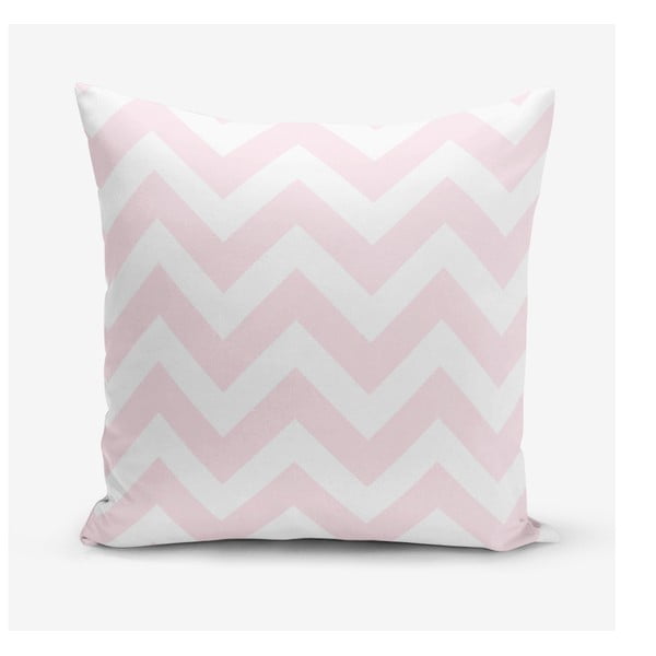Ružičasta jastučnica s primjesom pamuka Minimalist Cushion Covers Stripes, 45 x 45 cm