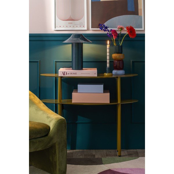 Kaki zeleni metalni pomoćni stol 28x90 cm Paris – Leitmotiv-image-1