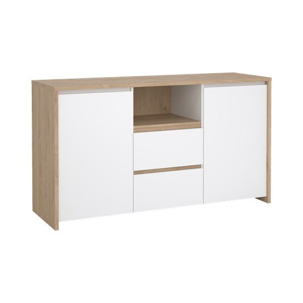 Bijela/u prirodnoj boji komoda u dekoru hrasta 149x84x48 cm Next – Tvilum-image-2