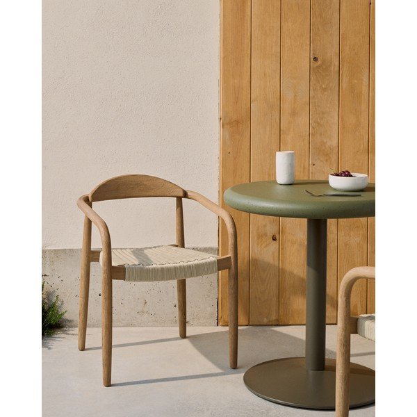 Bež/u prirodnoj boji blagovaonska stolica od masivnog drveta Nina – Kave Home-image-1