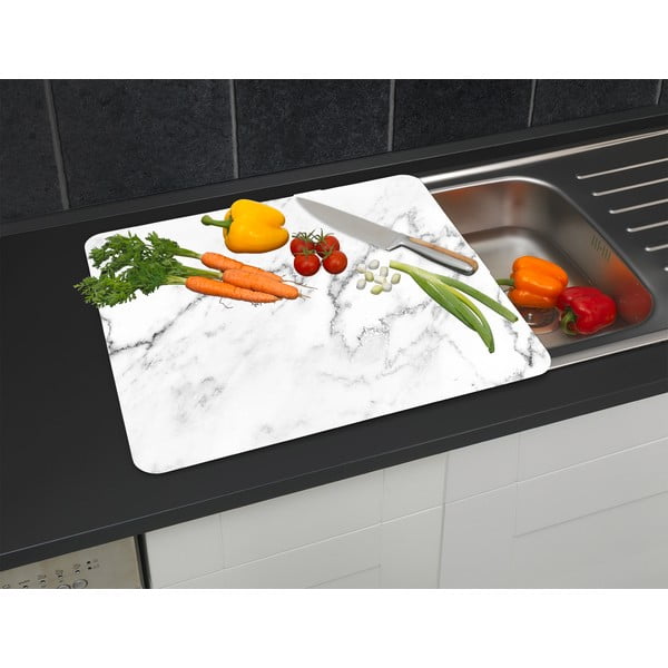 Zidna zaštitna ploča za štednjak od kaljenog stakla 50x56 cm Marble – Wenko-image-2