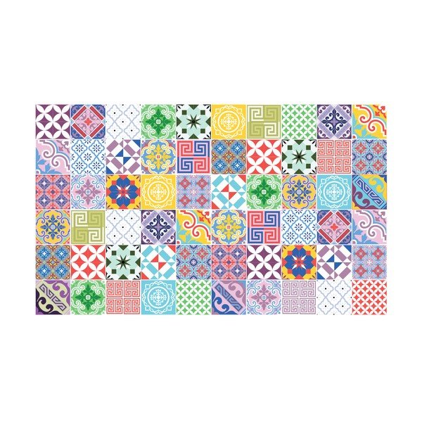 Set od 60 zidnih naljepnica Ambiance Vintage Artistic Tiles, 10 x 10 cm-image-2