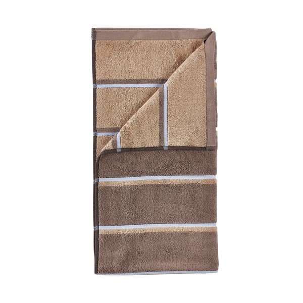 Smeđi/bež pamučan ručnik 70x140 cm Sauna – Zone