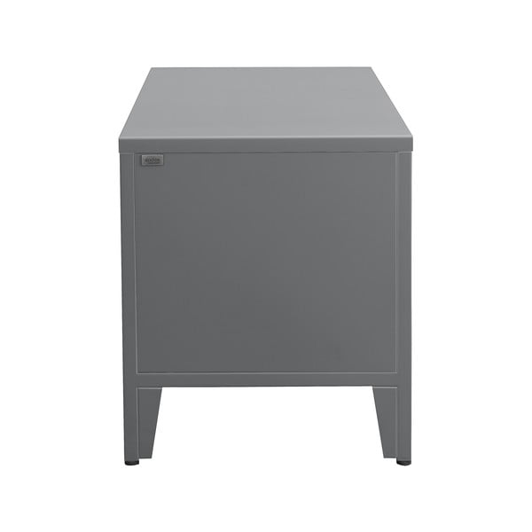 Sivi metalni ormarić za cipele s klupom Salino – Støraa-image-2