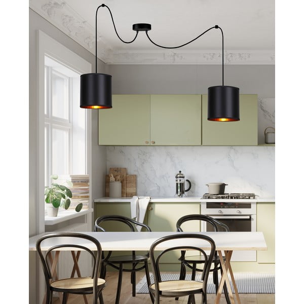 Crna viseća lampa 100x100 cm Candida - Candellux Lighting-image-1