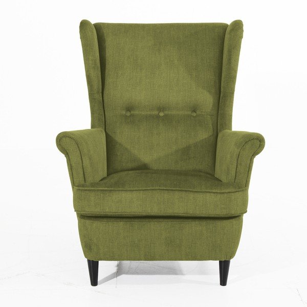 Zelena fotelja s crnim nogama Max Winzer Clint-image-3