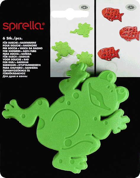 Dječje protuklizne podloge 6 kom za kadu 12x11 cm Frogtime – Spirella-image-2