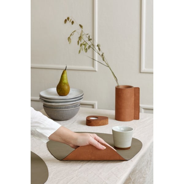 Podmetač od eko kože 37x44 cm Curve L Double Nupo – LIND DNA-image-1