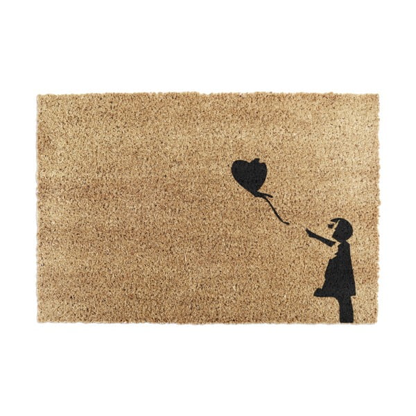 Otirač od kokosovih vlakana 40x60 cm Girl With a Ballon – Artsy Doormats