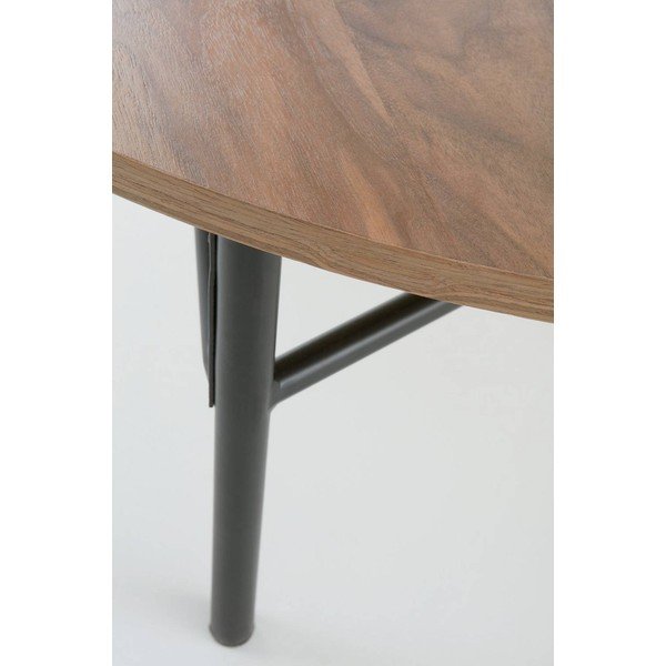 Metalni okrugao stolić za kavu u tamnoj prirodnoj boji ø 100 cm Valley – Jotex-image-2