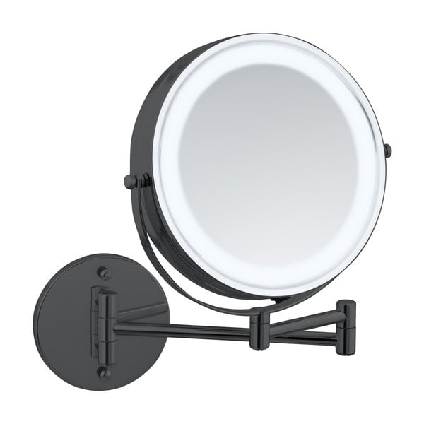 Kozmetičko ogledalo s osvjetljenjem/povećavajuće (s povećanjem 5x) ø 25,5 cm Lumi – Wenko-image-1