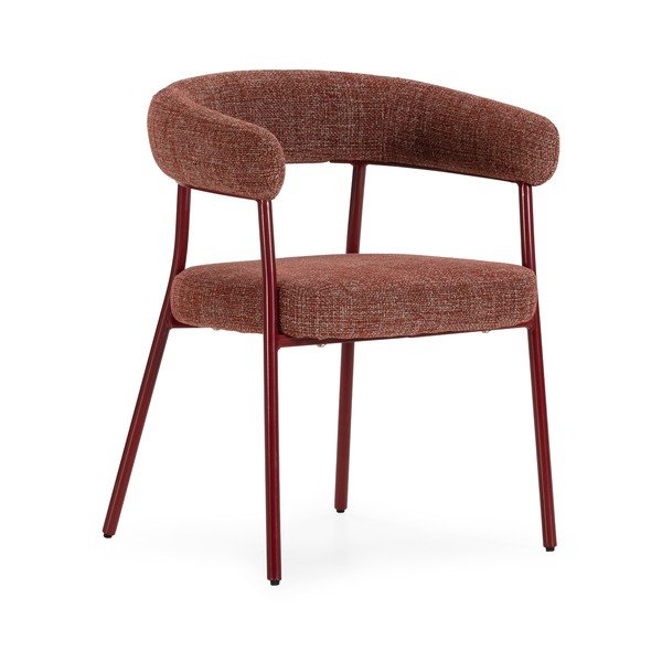 Podstavljene blagovaonske stolice u setu s naslonima za ruke 2 kom boja terakote Yuri – MOME