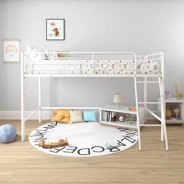 Bijeli podignuti dječji krevet 90x200 cm Jodie – Støraa-image-1