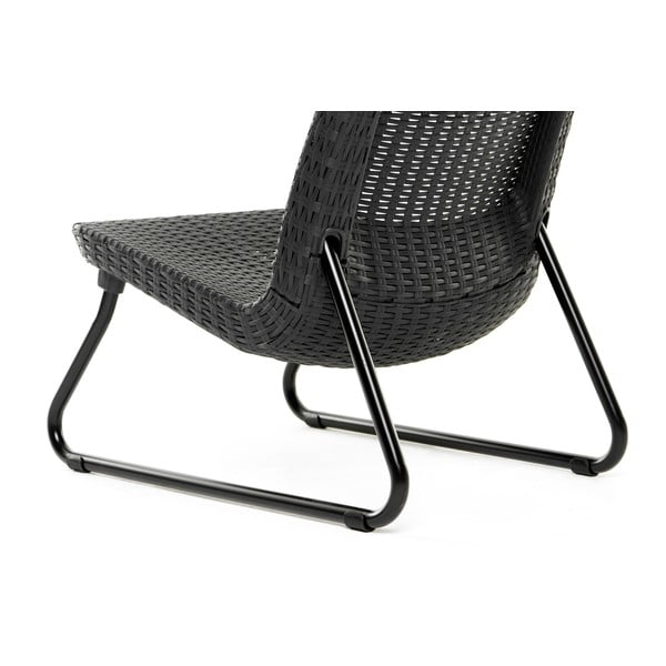 Tamno siva vrtna garnitura od umjetnog ratana za 2 osobe Rio – Keter-image-2