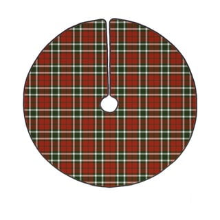 Crvena periva pamučna okrugla prostirka za ispod božićnog drvca ø 133 cm Classic and Checkered – Butter Kings
