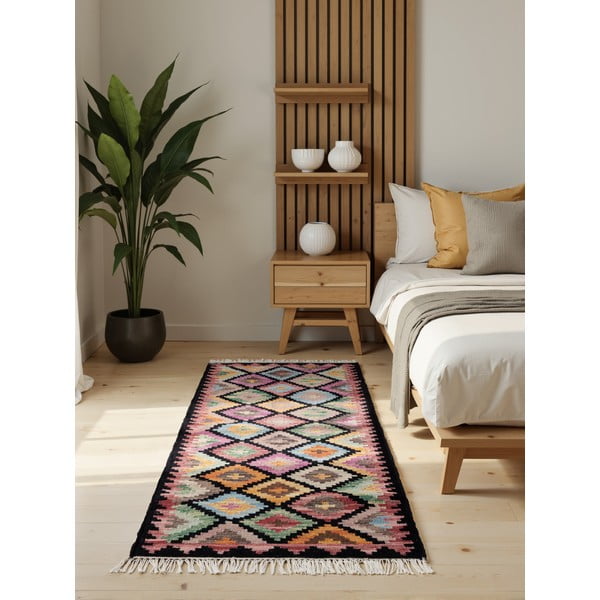 Obostrana/ručno rađena vunena staza 60x190 cm Kamal Zara – Nouristan-image-1