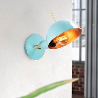 Svijetlo plava/u brončanoj boji zidna lampa ø 15 cm Sivani – Opviq lights