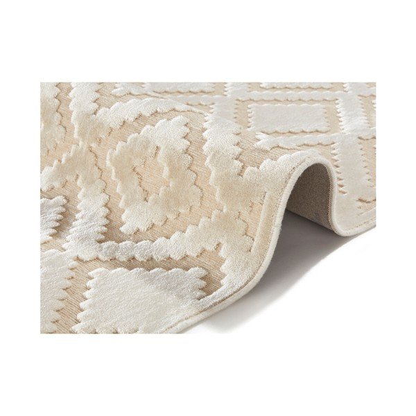 Krem tepih od viskoze Mint Rugs Iris, 80 x 125 cm-image-1