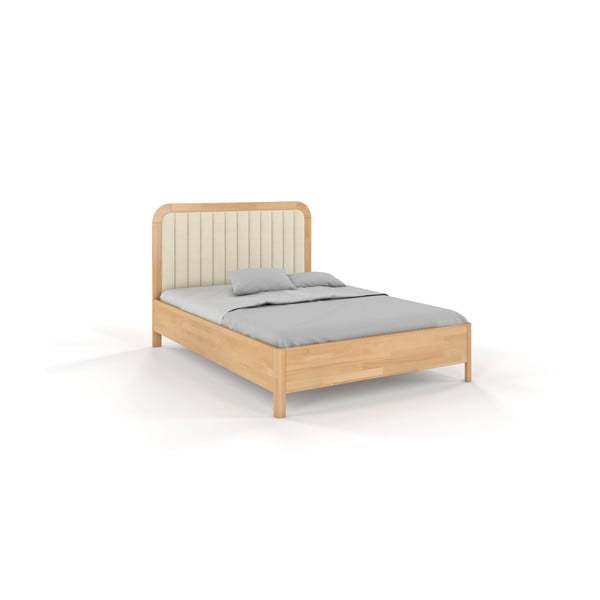 Bež/u prirodnoj boji bračni krevet od masivne bukve 160x200 cm Modena – Skandica