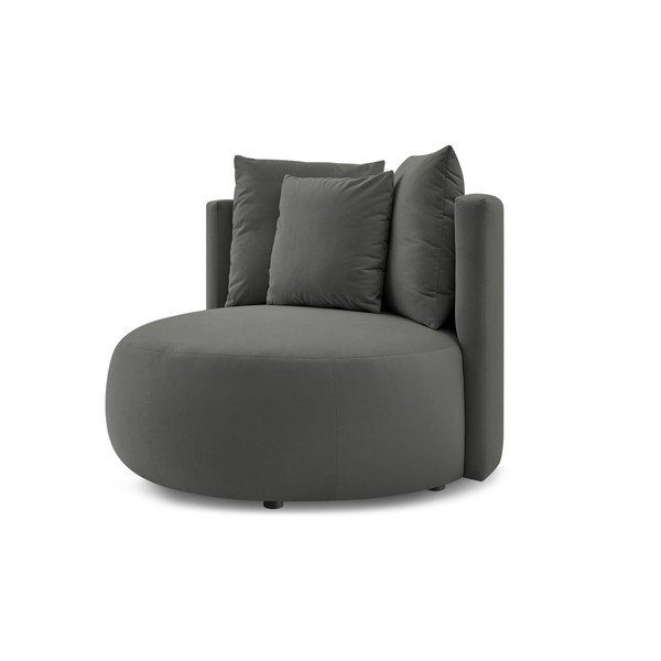 Svijetlo siva baršunasti fotelja Cesar – Bobochic Paris