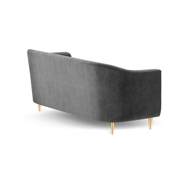 Tamno siva sofa od baršuna Kooko Home Corde, 175 cm-image-3