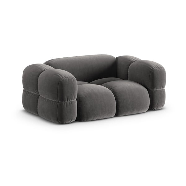 Siva baršunasti sofa 180 cm Loretto – Cosmopolitan Design-image-2